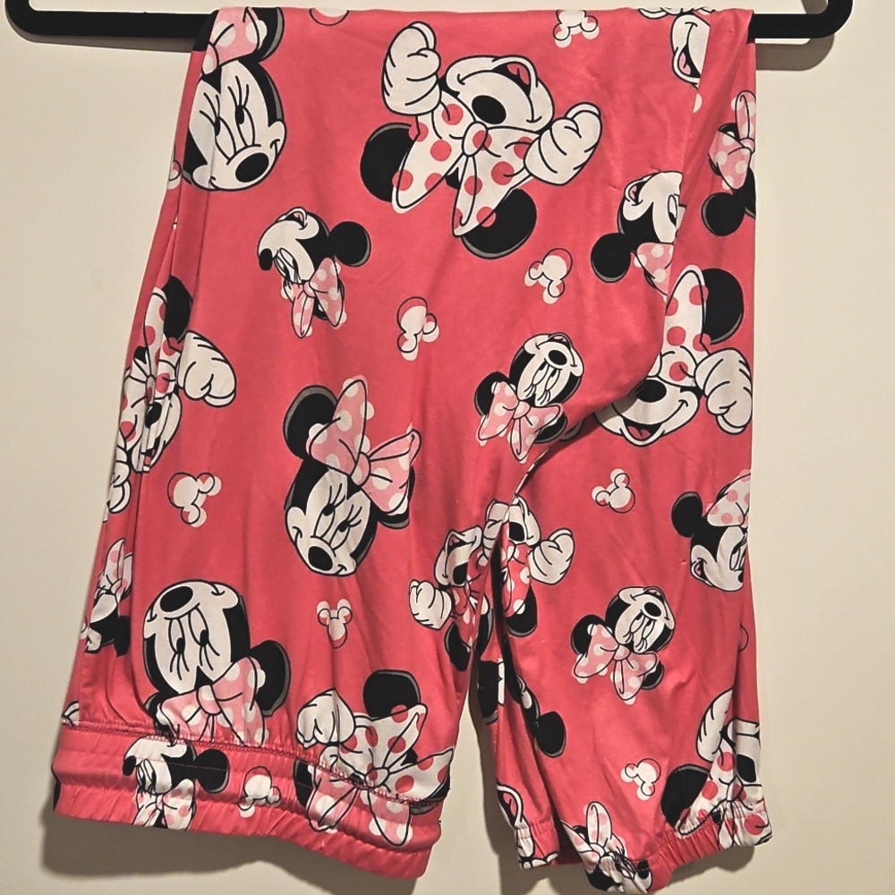 Disney Minnie Mouse jogger style sleepwear bottoms drawstring XL - Picture 2 of 8